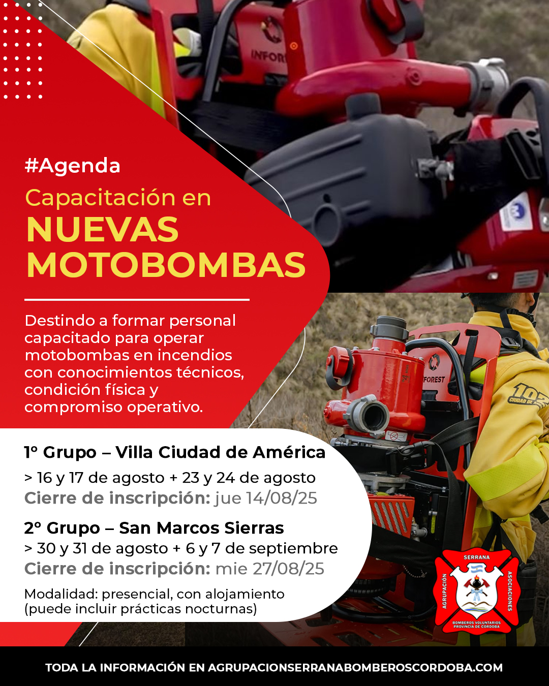 Curso de nuevas motobombas para personal operativo
