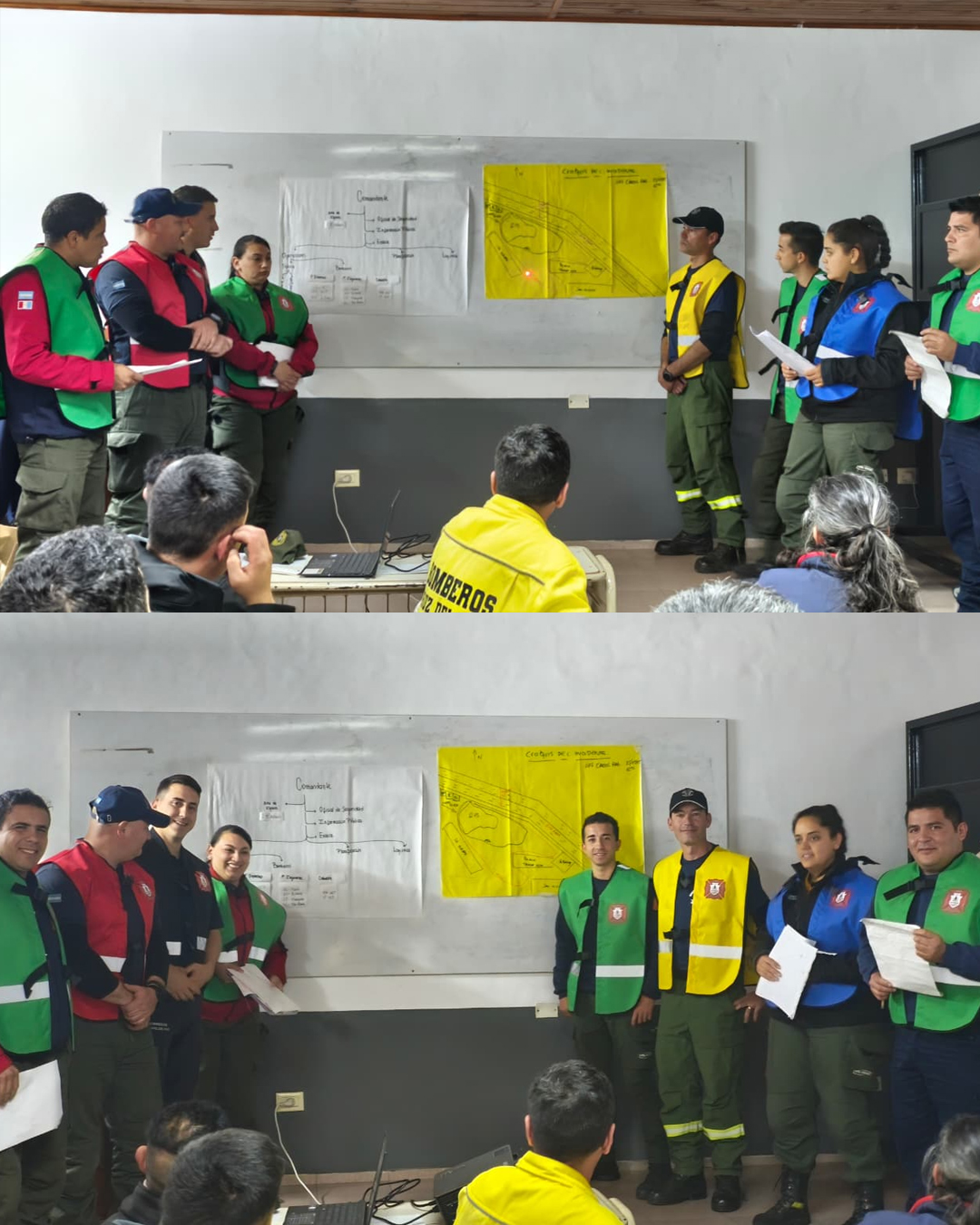 La Agrupación Serrana cerró la primera etapa de Bomberos 3 con la realización del curso de SCI de nivel intermedio para oficiales